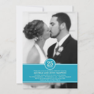 Elegant Band Anniversary Photo Invitation