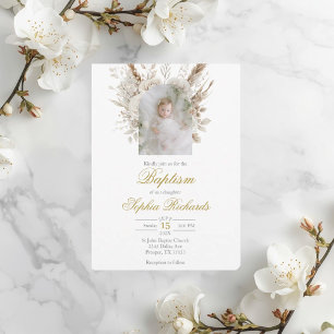 Elegant Baptism for boy and girl Invitation