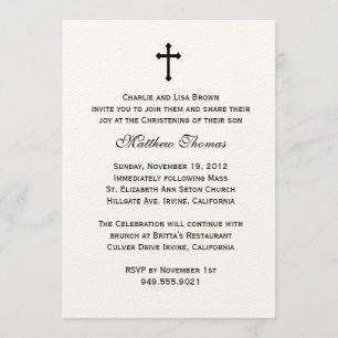 Elegant Baptism Invitation
