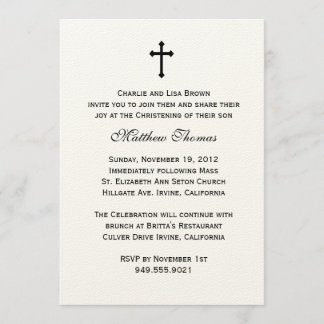 Elegant Baptism Invitation