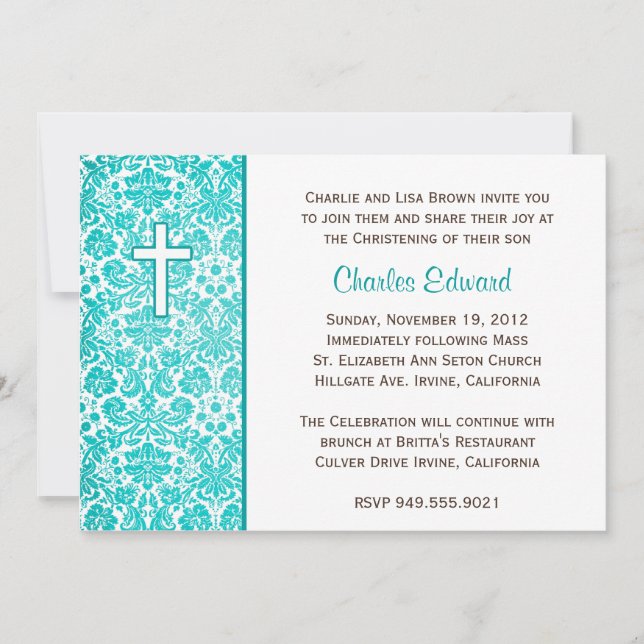 Elegant Baptism Invitation (Front)
