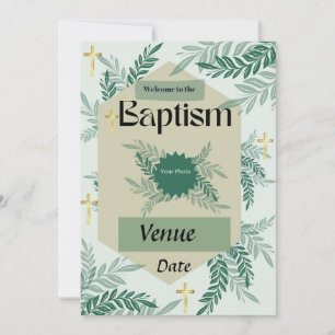 Elegant Baptism Invitation Card