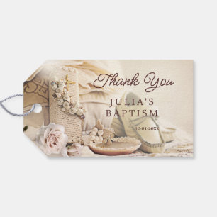 Elegant Baptism Thank You Favour Tag
