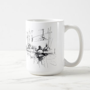 Elegant Bar Scene in Restaurant Interior Coffee Mug