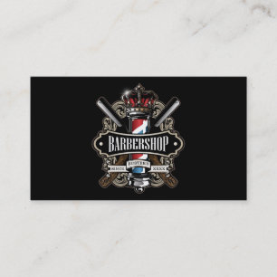 Elegant Barbershop Business Card Personalise