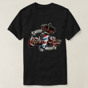 Elegant Barbershop Crown Personalise T-Shirt