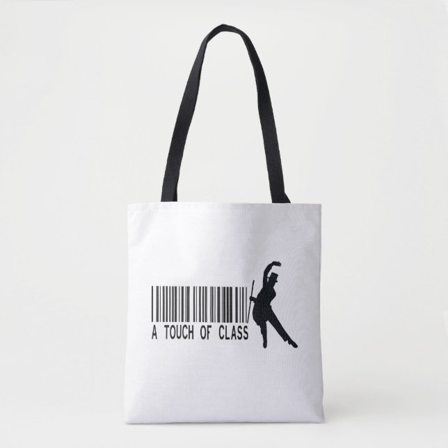 Elegant Barcode Dancer Tote Bag (Front)