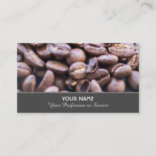Elegant barista coffee lover coffee beans business card