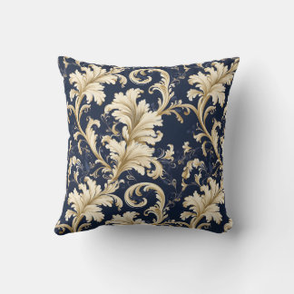 Elegant Baroque and Damask Decor: Vintage Ornate Cushion