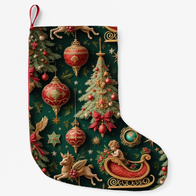 Elegant Baroque Christmas Stocking (Front)