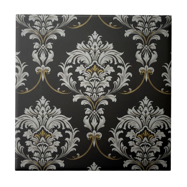 Elegant Baroque Damask Tile (Front)