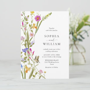 Elegant Baroque French Garden Floral Wedding Invitation
