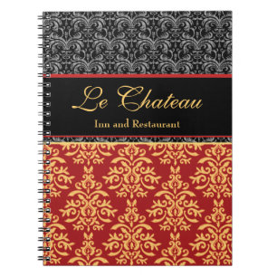 Elegant Baroque Gilded Damask Designer Notebook