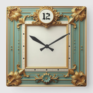 Elegant Baroque Square Wall Clock