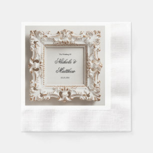 Elegant Baroque Wedding in Cream Napkin