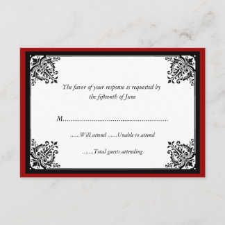 Elegant Baroque Wedding Response Card
