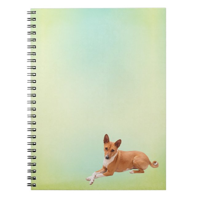 Elegant Basenji Dog Notebook (Front)