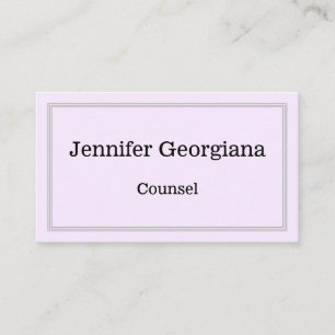 Elegant & Basic Counsel Business Card