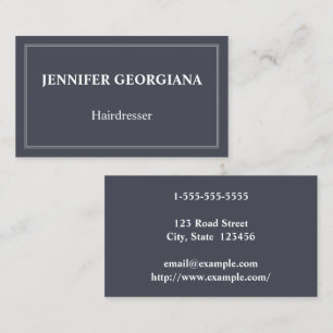 Elegant & Basic Hairdresser Business Card