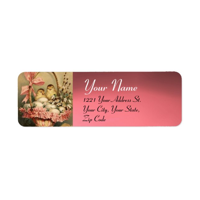 ELEGANT BASKET ,CHICKENS,FLOWERS AND EASTER EGGS (Front)