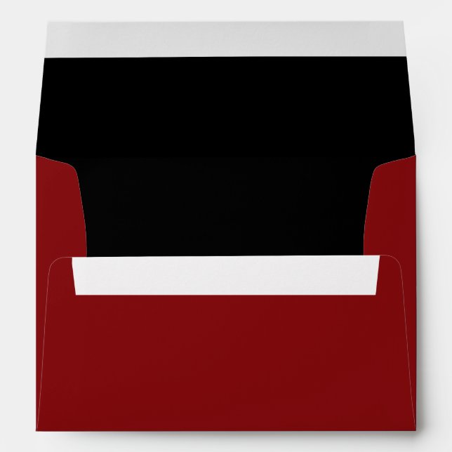 Elegant Bat Mitzvah Star Red on Any Colour Envelopes (Back (Bottom))
