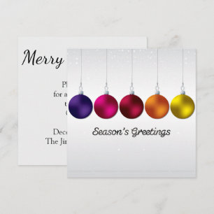 Elegant bauble and stars invitation