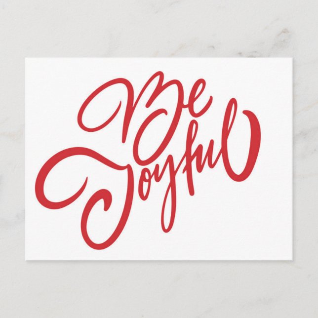 Elegant Be Joyful Holiday Design Postcard (Front)