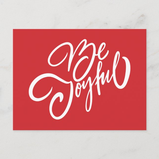 Elegant Be Joyful Holiday Design Postcard (Front)