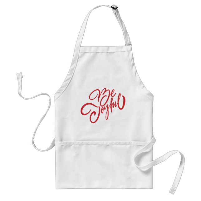 Elegant Be Joyful Holiday Design Standard Apron (Front)
