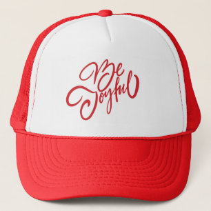 Elegant Be Joyful Holiday Design Trucker Hat