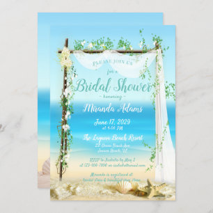Elegant Beach Arch Bridal Shower Invitation