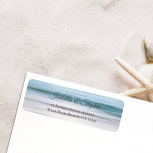 Elegant Beach Blue Ocean Return Address