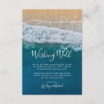 Elegant Beach Blue Ocean Wedding Wishing Well Enclosure Card<br><div class="desc">Beach destination wedding wishing well cards featuring a summer tropical beach island background, and a wedding wishes template. Click on the “Customise it” button for further personalisation of this template. You will be able to modify all text, including the style, colours, and sizes. You will find matching items further down...</div>