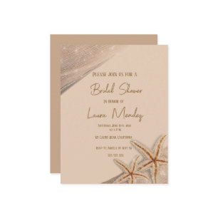 elegant beach Boho  Bridal Shower Invitation