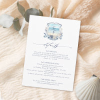 Elegant Beach Crest Monogram Wedding Details