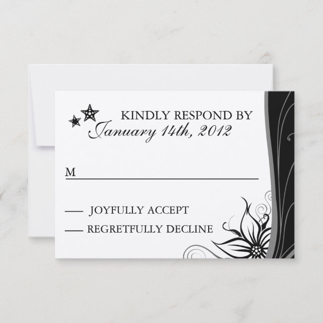Elegant Beach Destination Themed RSVP Cards (Front)