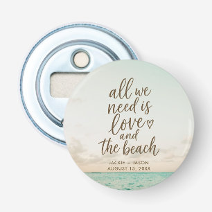 Elegant Beach Love & the Beach Wedding Favour Bottle Opener