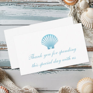 Elegant Beach Nautical Thank You Wedding Place Card