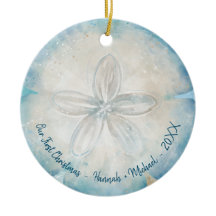Elegant Beach Photo Watercolor Sand Dollar