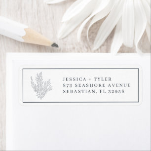 Elegant Beach Return Address Wedding Invitation