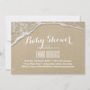 Elegant Beach & Sea Water Baby Shower Invitation