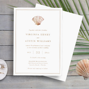 Elegant Beach Simple Wedding Invitation