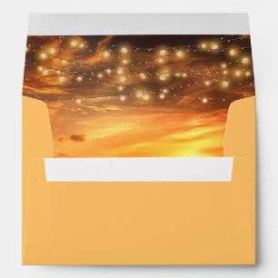 Elegant Beach Summer Wedding Envelope