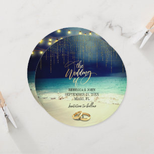 Elegant Beach Summer Wedding Invitation