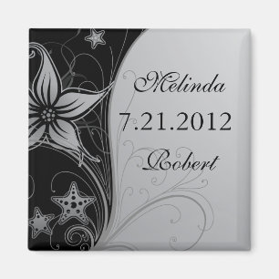 Elegant Beach Themed Save the Date Magnets