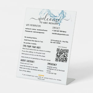 Elegant Beach Vacation Rental House Welcome Pedest Pedestal Sign