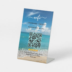 Elegant Beach Vacation Rental House wifi sign