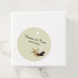 Elegant Beach Wedding Coastal Ocean Destination Favour Tags