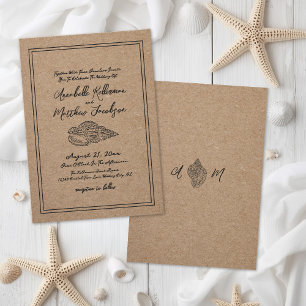 Elegant Beach Wedding Invitation