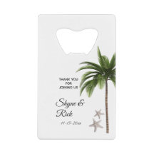 Elegant Beach Wedding Palm Tree Thank You Favour
